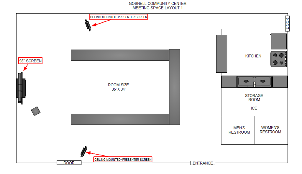 Gosnell Community Center Meeting Space Layout 1